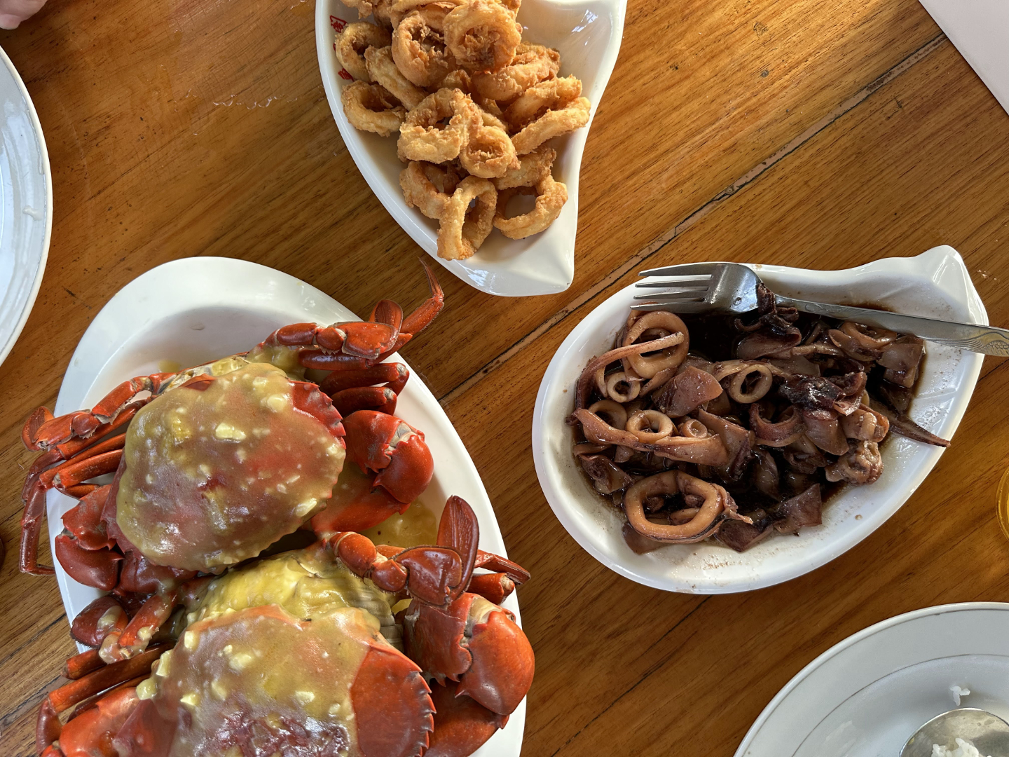 Alimango, Calamares, and Adobong Pusit