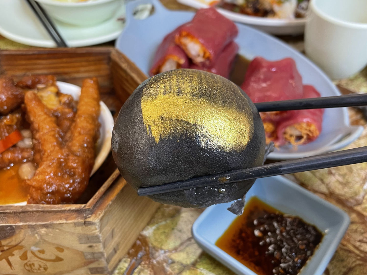 Black Gold Lava Custard Bun