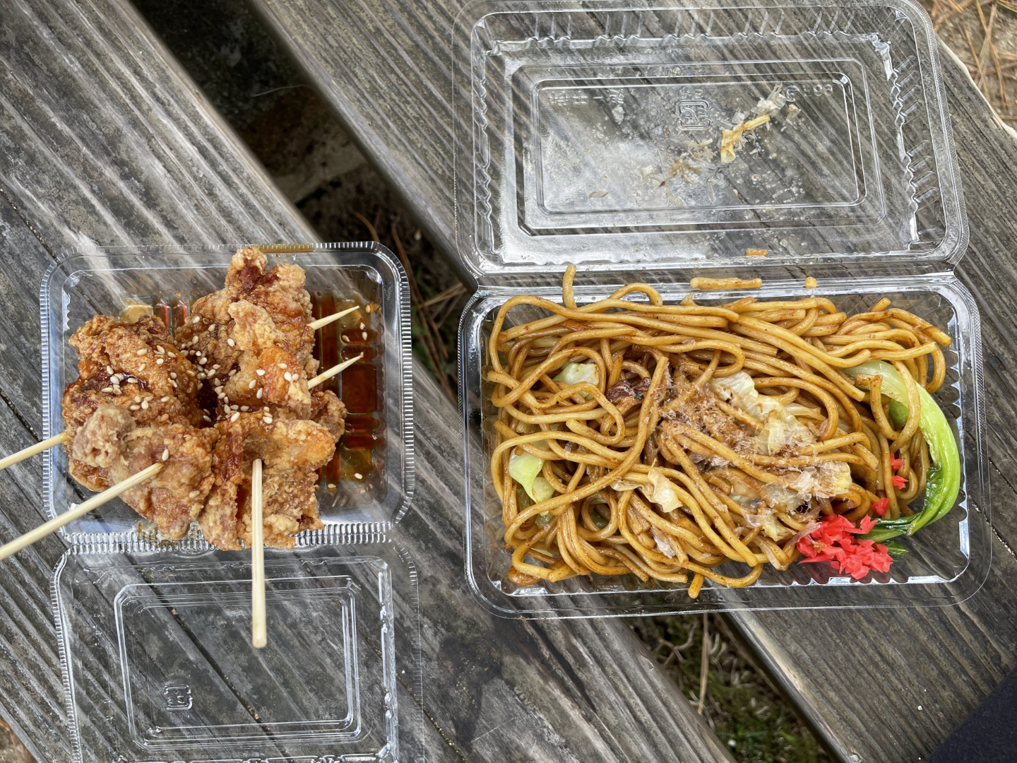 Karaage and Yakisoba