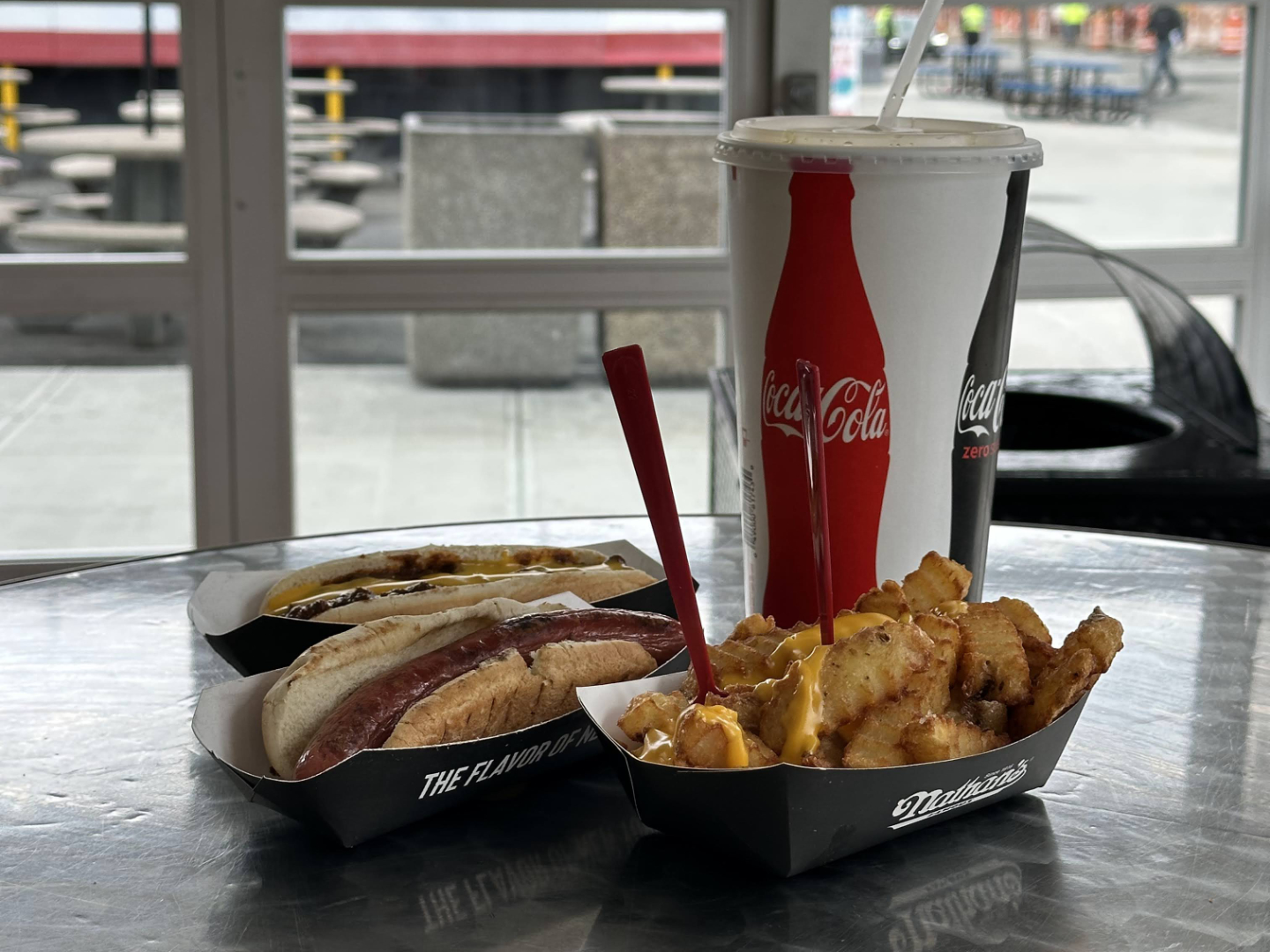 Nathan's Famous Original Hot Dog, Chili Dog, and Cheese Fries