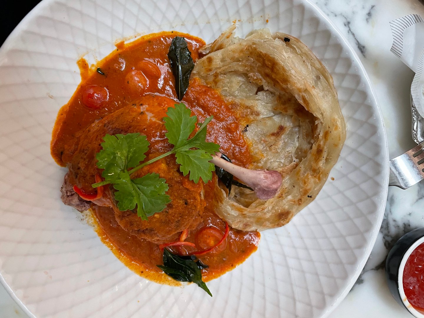 PS.Cafe Duck Confit Curry with Crispy Roti
