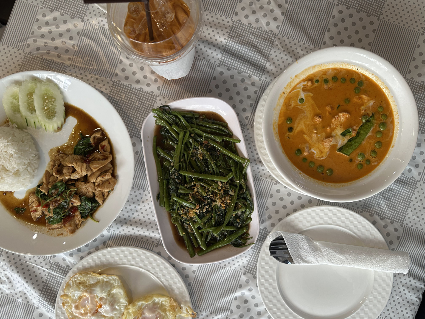 Thai Exotica Bar & Restaurant Fried Basil with Chicken and Massaman with Chicken