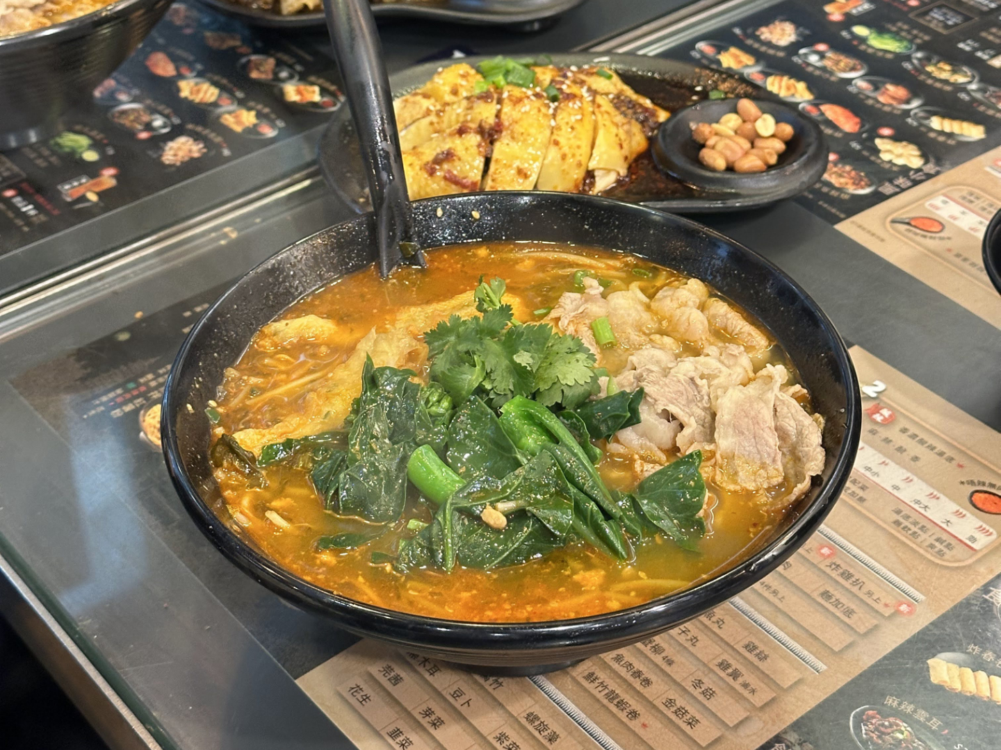 Yugu Noodle Soup and Sichuan Chicken